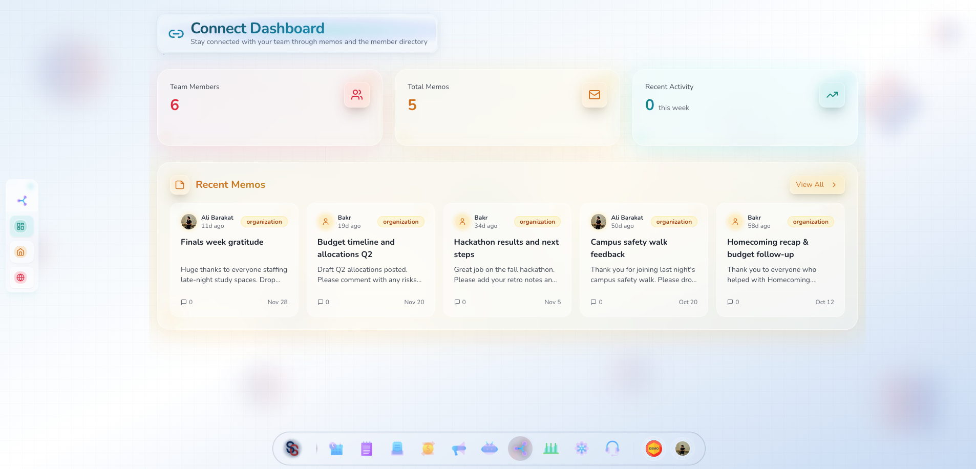 Connect Dashboard