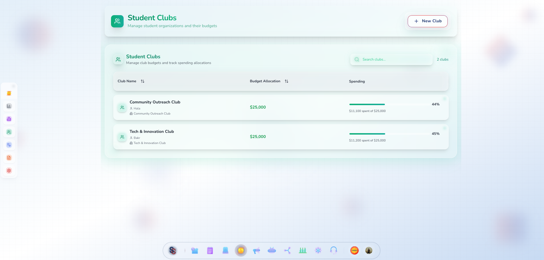 Club Budget Management